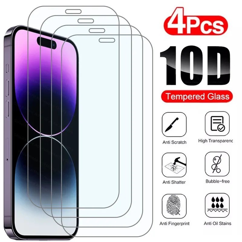 Película de Vidro iPhone: Proteção 9H 4 Unidades