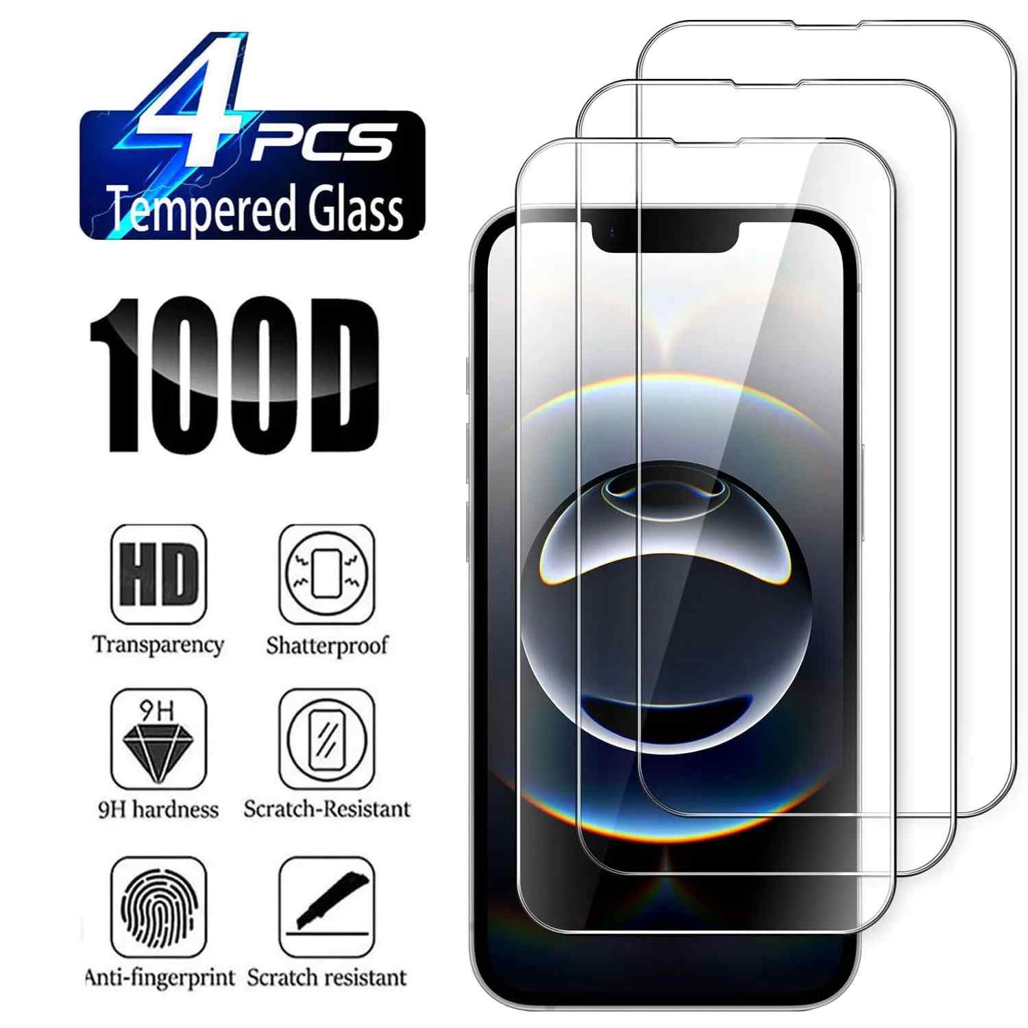 Película de Vidro iPhone: Proteção 9H Antirreflexo