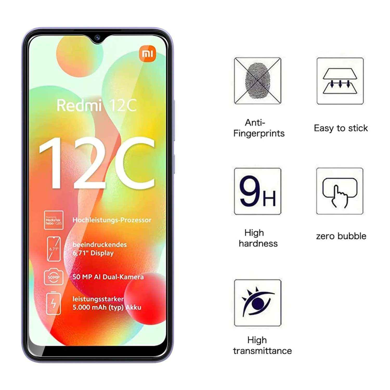 Película de Vidro Redmi 12C: Proteção Total!
