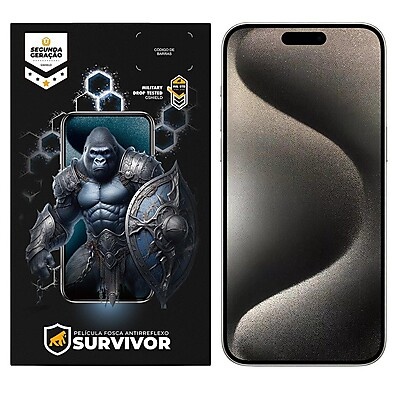 Película Fosca iPhone 15 Pro Max: Proteção Survivor Gshield