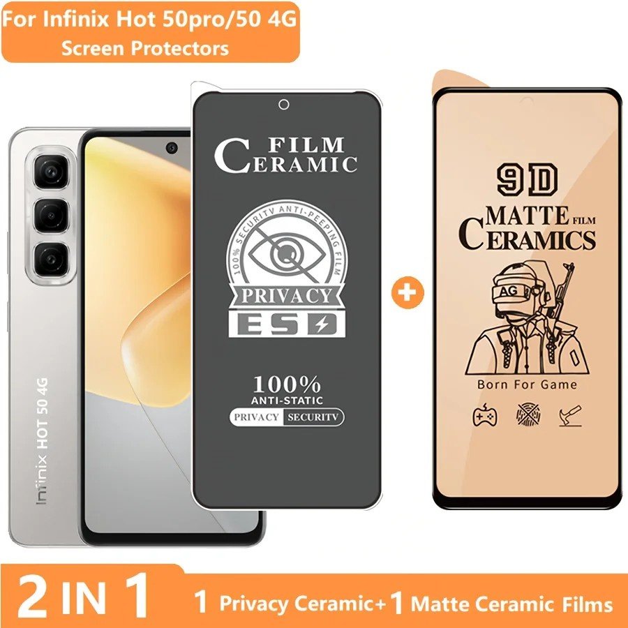 Película Infinix Hot: Privacidade e Proteção 2 em 1