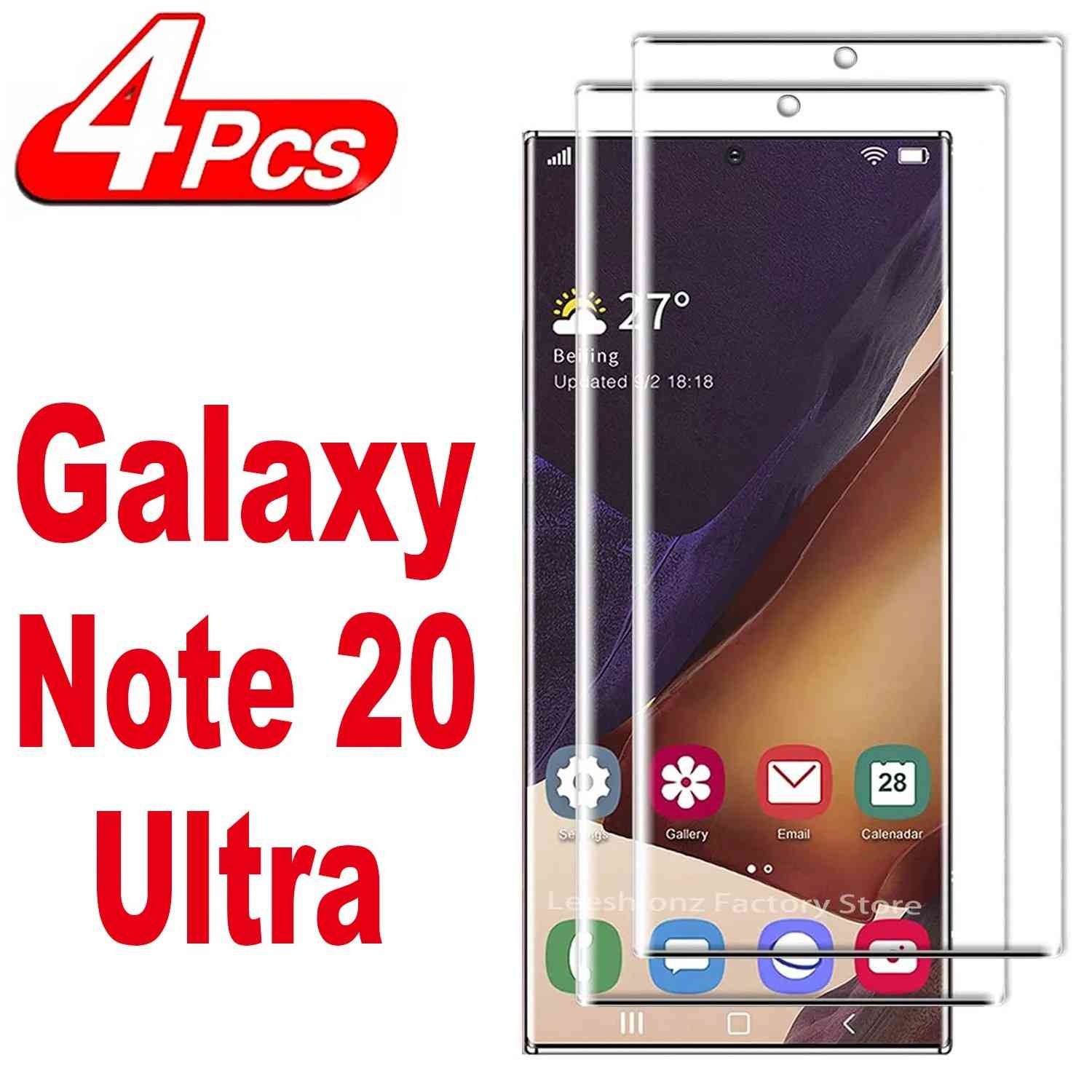 Película Note 20 Ultra: Vidro Curvo 3D + Cola Total
