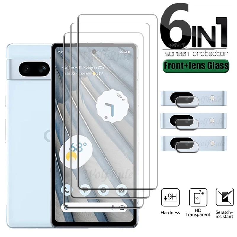 Película Pixel 7A/6/6A/7: Proteção 9H + Lens!