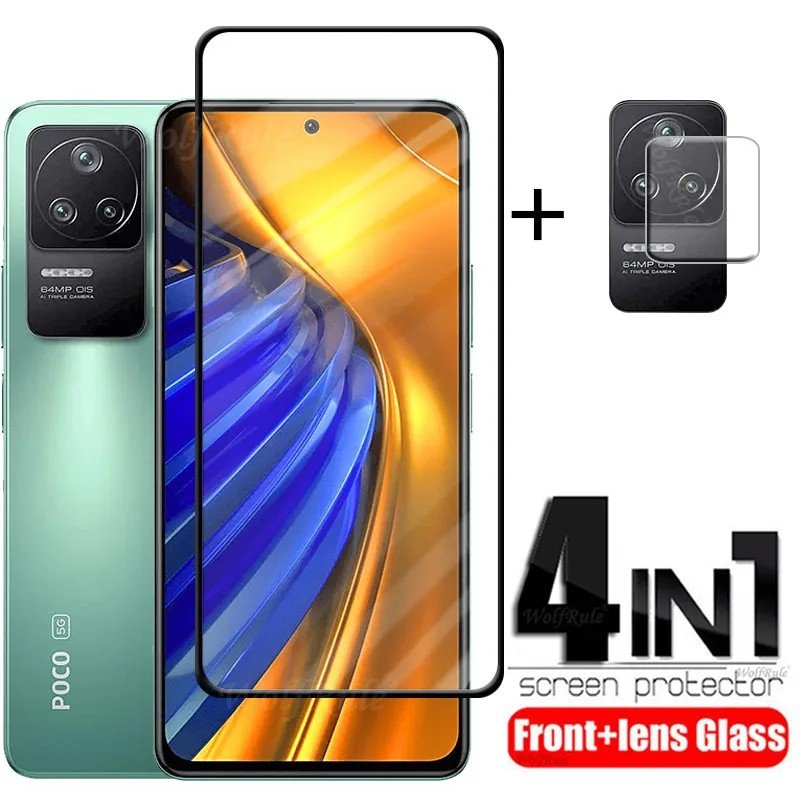 Película Poco F4: Proteção 9H + Lens 4 em 1