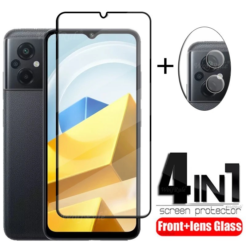 Película Poco M5: Proteção 9H + Lens!