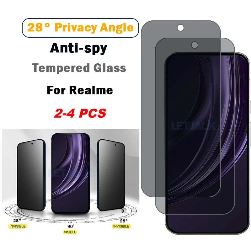Película Privacidade Anti-Spy Realme 9 10 11 12 13 Pro+ Vidro