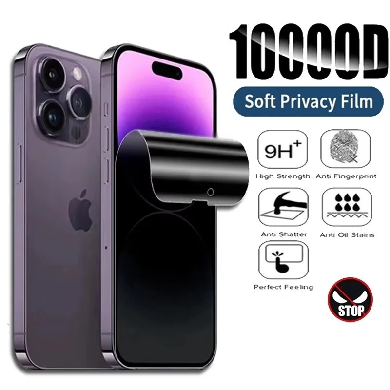 Película Privacidade iPhone: Hidrogel Anti-Espião Premium