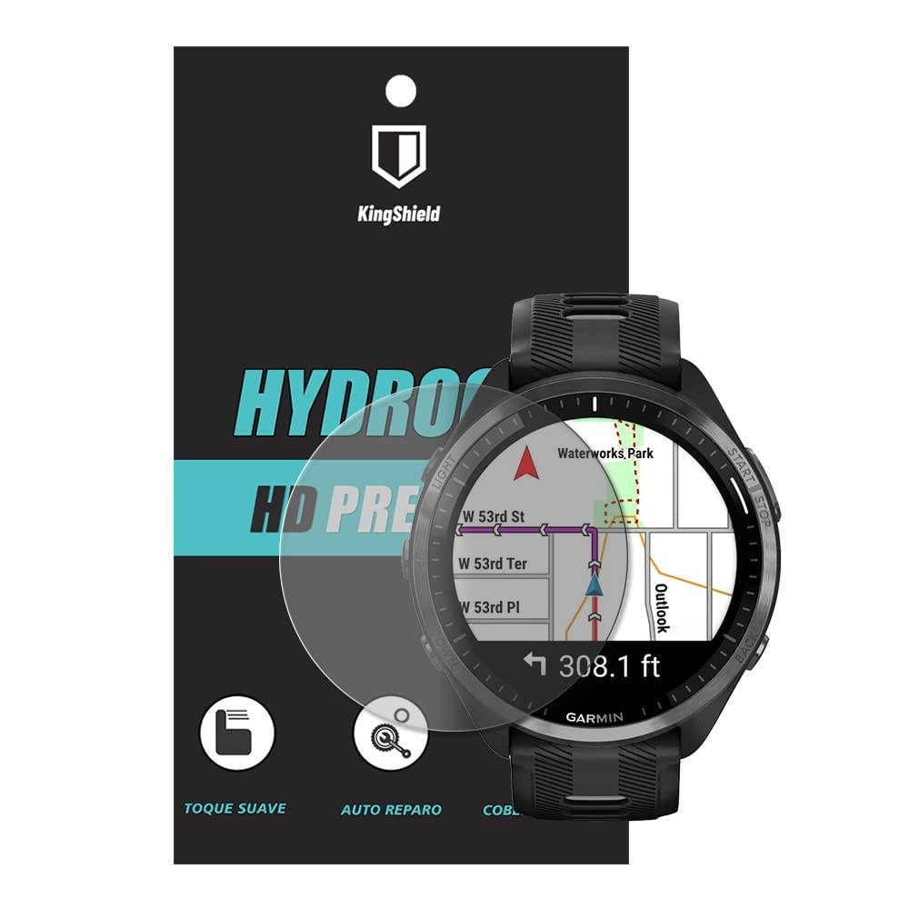 Película Hydrogel KingShield para Garmin Forerunner 965: Proteção Total e Visibilidade Cristalina (3 Unidades)