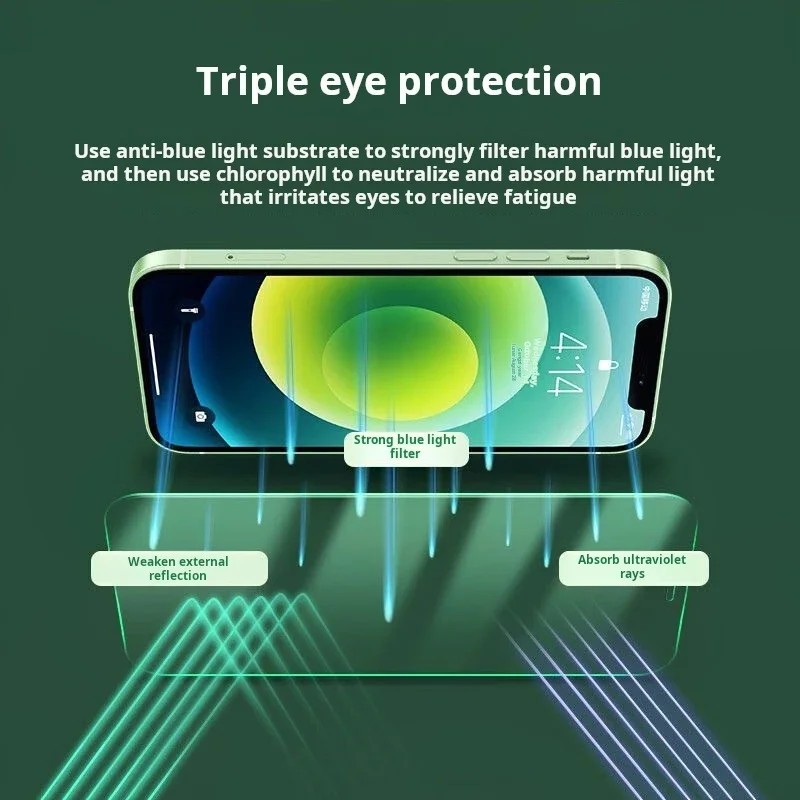 Película Protetora iPhone Verde - Proteja Seus Olhos!