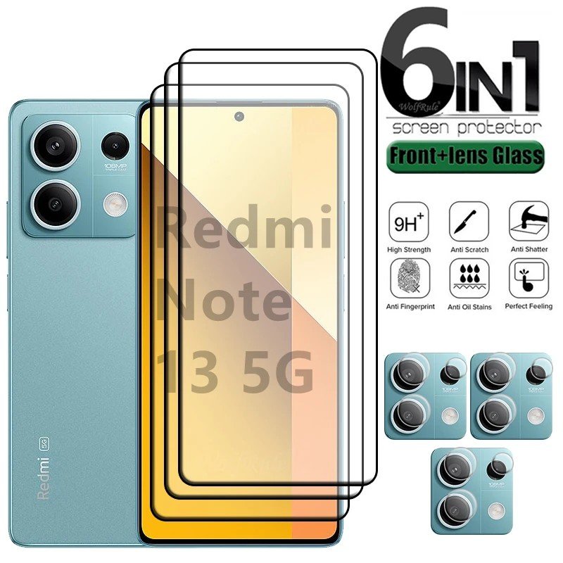 Película Redmi Note 13: Proteção 9H + 6 Acessórios!