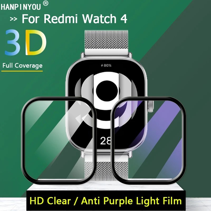 Película Redmi Watch 4: Anti-Luz Azul e 3D