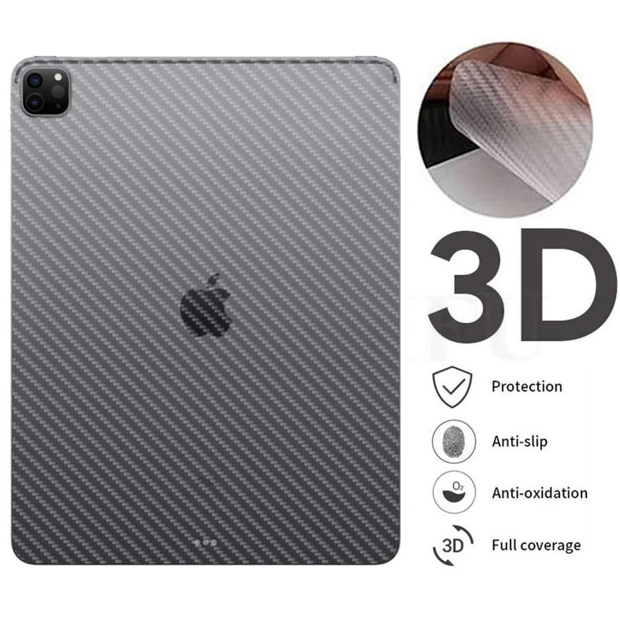 Película Traseira iPad: Fibra de Carbono 3D Premium