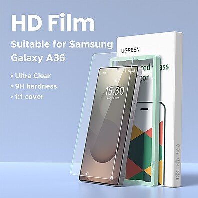 Película UGREEN Galaxy A36: Proteção HD e Ultra Resistência