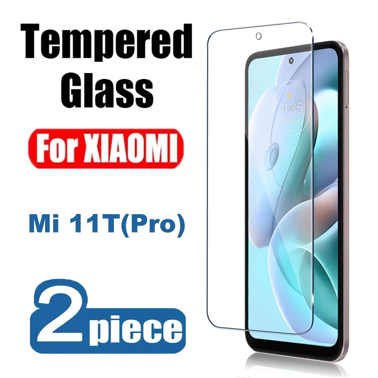 Película Xiaomi Mi 11T Pro: Proteção 9H Máxima (Kit 2 pçs)