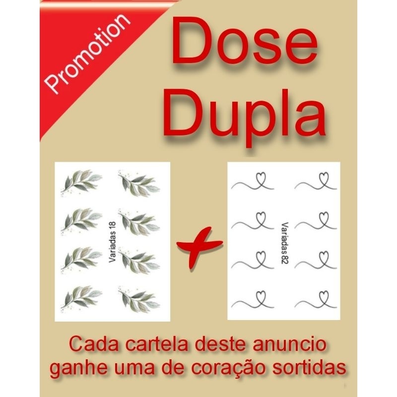 Películas Adesivas para Unhas: Raminhos Delicados e Corações Sortidos