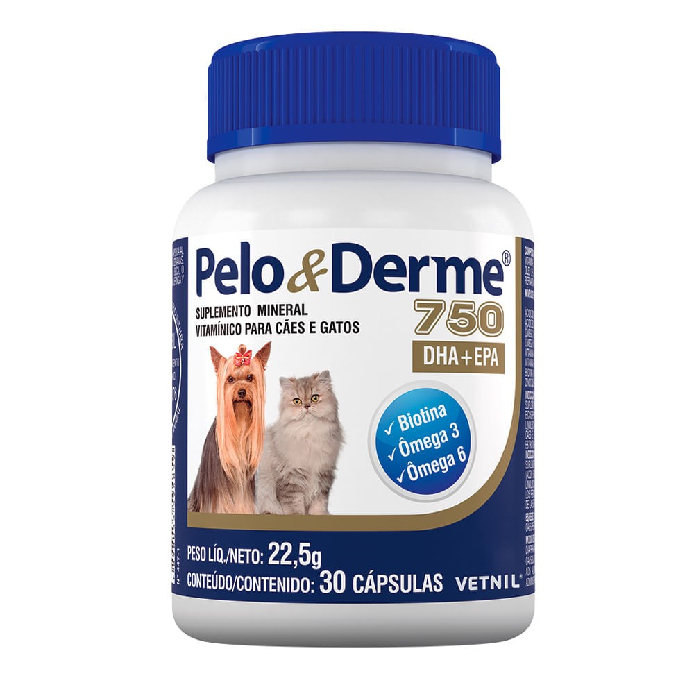 Pelo & Derme 750: Vitamina para Pelos e Pele Saudáveis