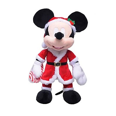 Pelúcia Mickey Noel Candy Cane 40cm - Fofura para o Natal!