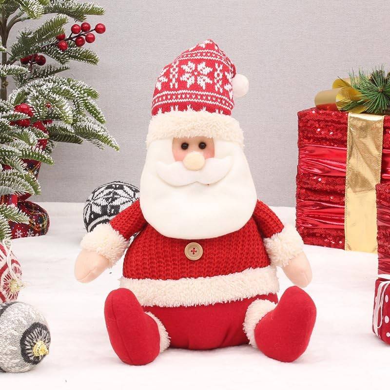 Boneco de Papai Noel ou Rena Natalina 35cm - Decoração Pelúcia Fofa para Natal