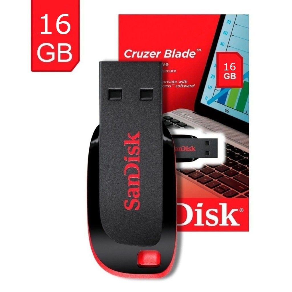 Pen Drive Sandisk 16GB: Velocidade e Segurança!