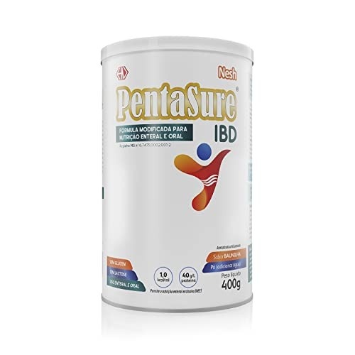 Nesh Pentasure IBD - Fórmula Nutricional para Uso Enteral e Oral, 400g, com TGF-β2 Especializada Para Pacientes com DII, Sem Glúten e Lactose, Sabor Baunilha