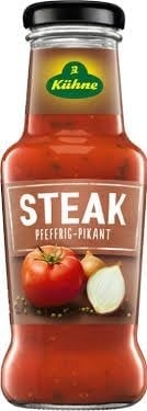 Kühne Molho para Steak Peppery Piquant, 250ml, Importado da Alemanha