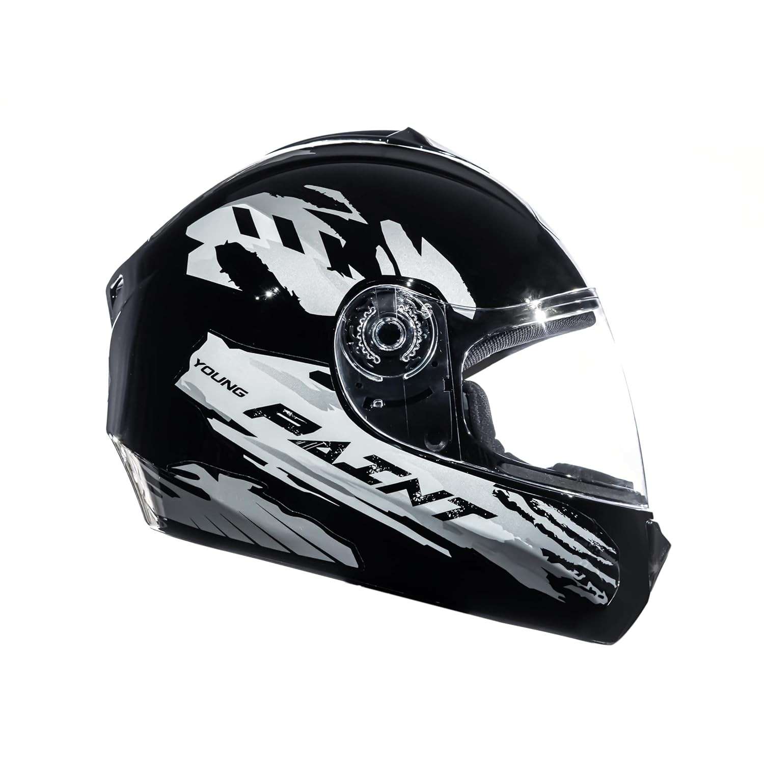Capacete Moto Infantil Fly Young Paint Preto e Prata: Segurança e Estilo para Pequenos Aventureiros!