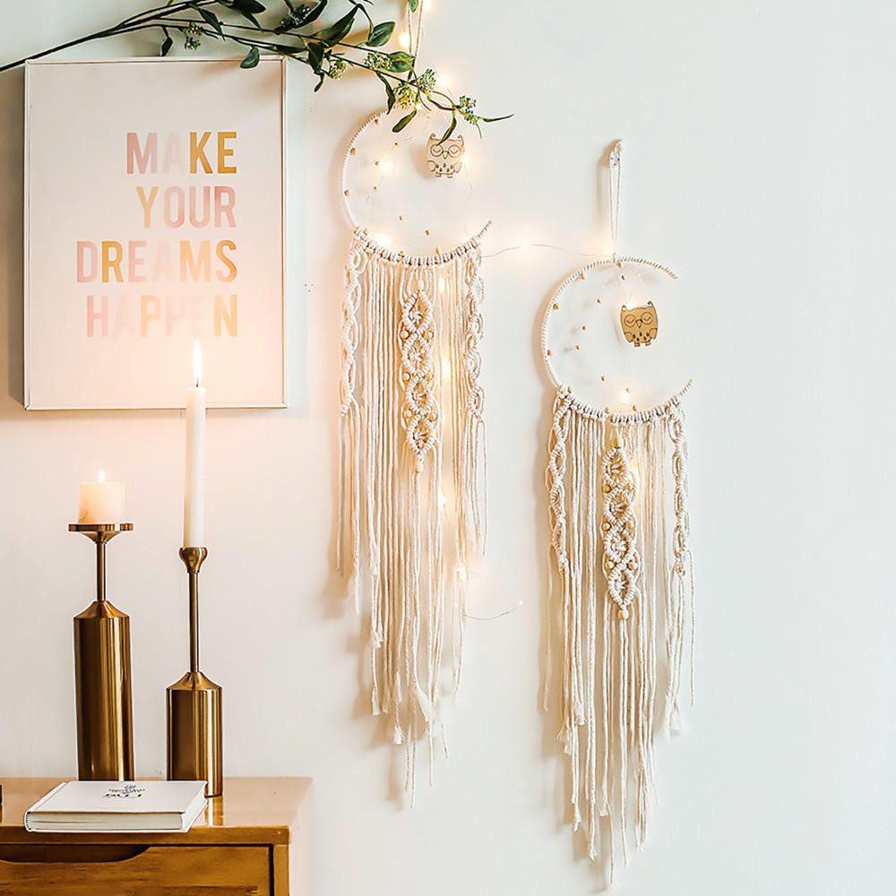 Apanhador de Sonhos Estrela e Lua – Decoração Boho Perfeita