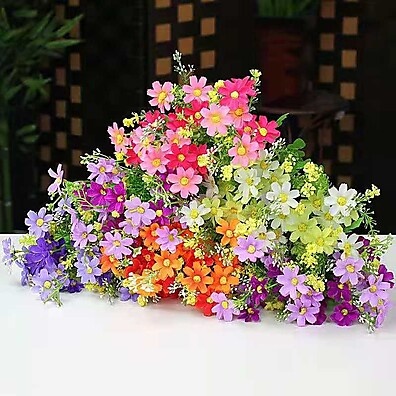 Buquê Artificial com 24 Florzinhas para Decoração Perfeita