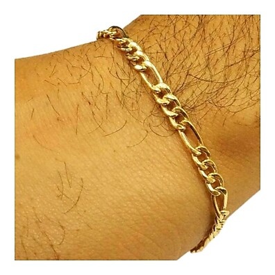 Pulseira Masculina Aço Inox Banhado 18k – Elegância Perfeita