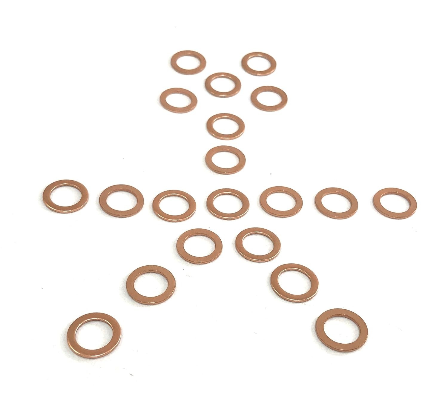 Arruelas de Cobre para Esmagamento 7/16" - Pacote com 20 Unidades - Vedação Perfeita