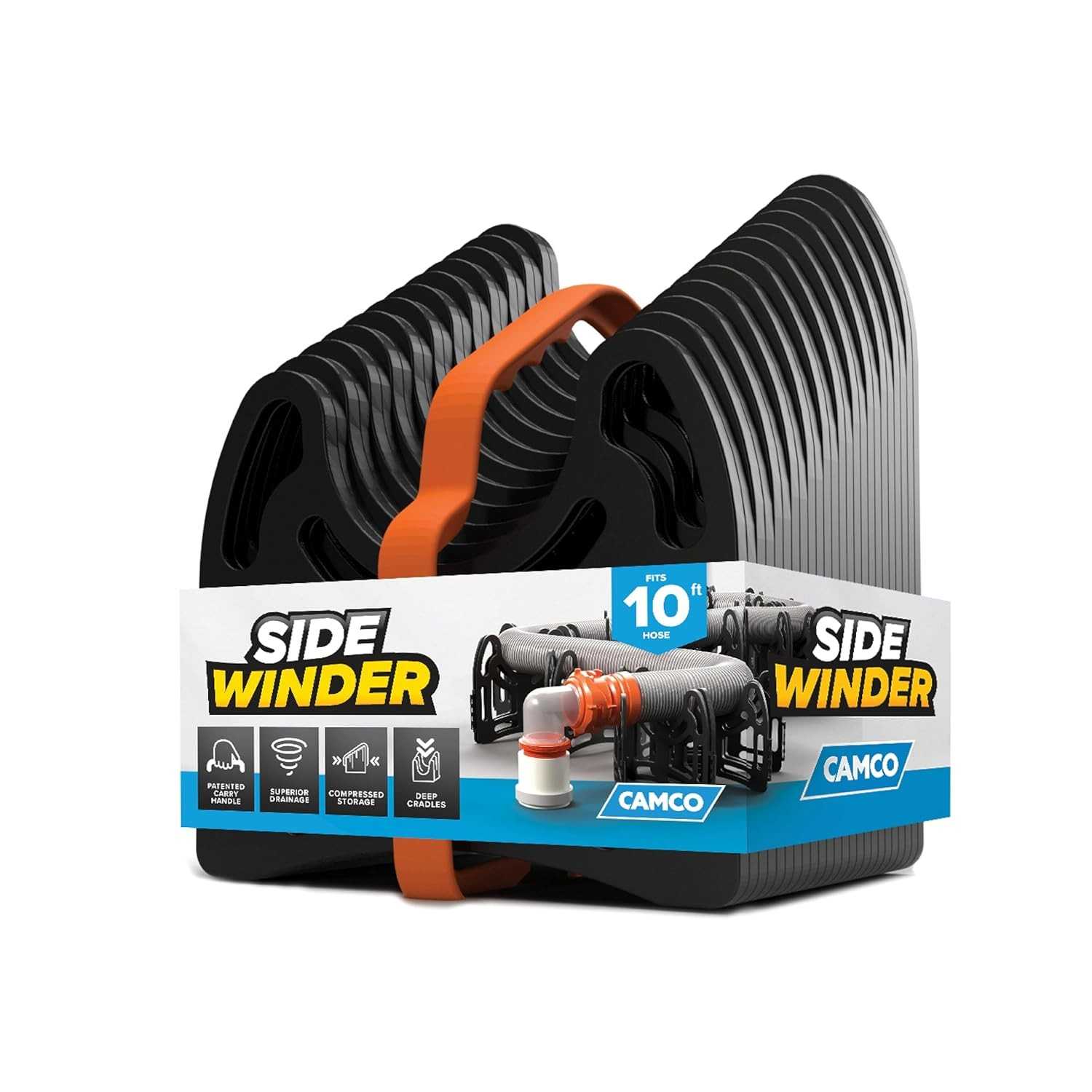 Suporte Flexível Camco Sidewinder 3m: Drenagem Perfeita para seu RV!