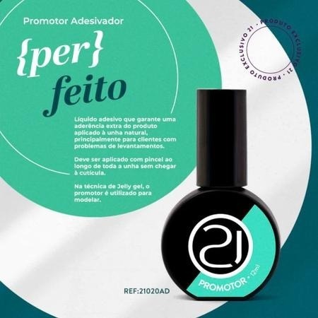 Promotor Primer Adesivador 12ml - Nails 21: Aderência Máxima para Unhas Perfeitas
