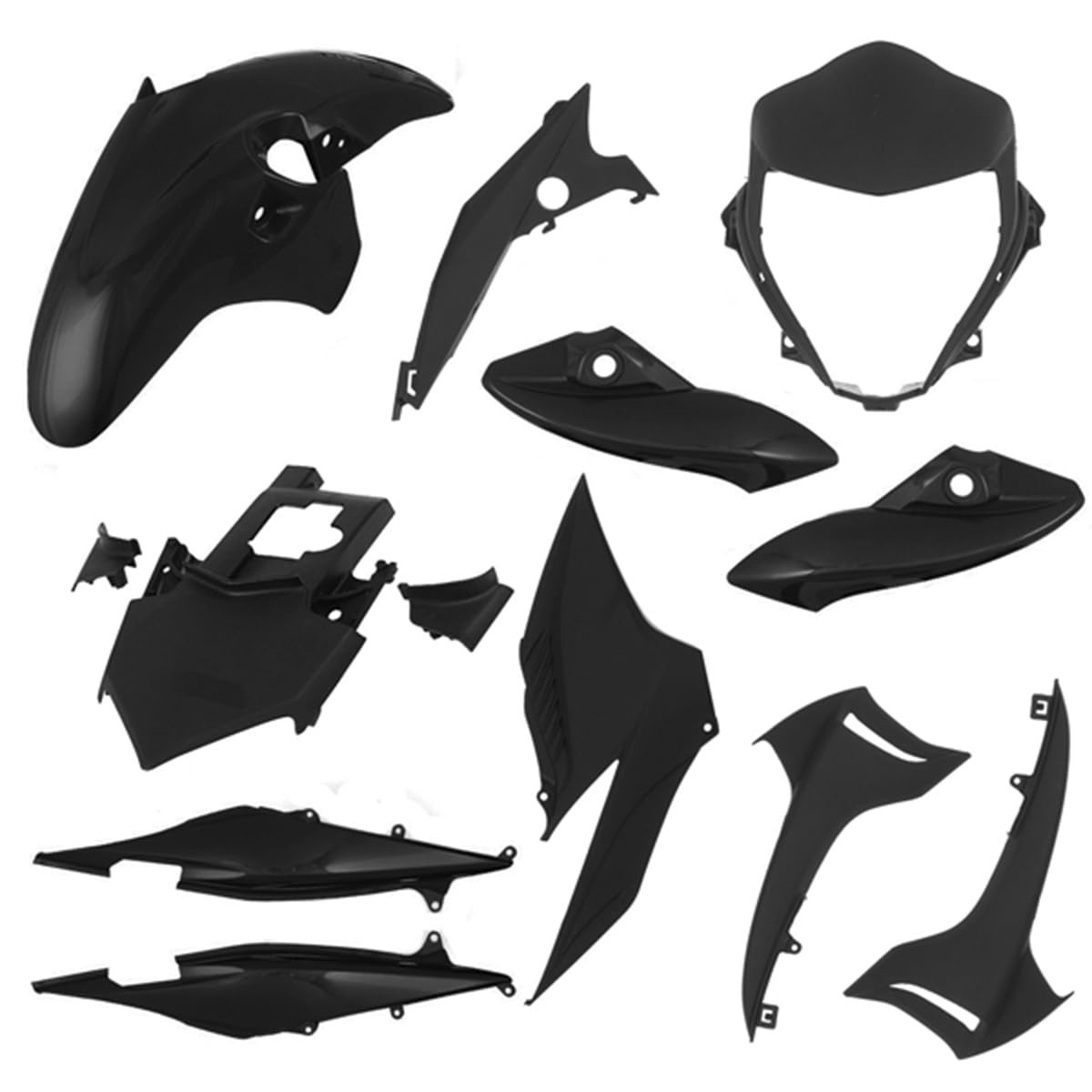 Kit Carenagem CB 300R 2010/2011 Preto - Peças de Alta Resistência e Encaixe Perfeito