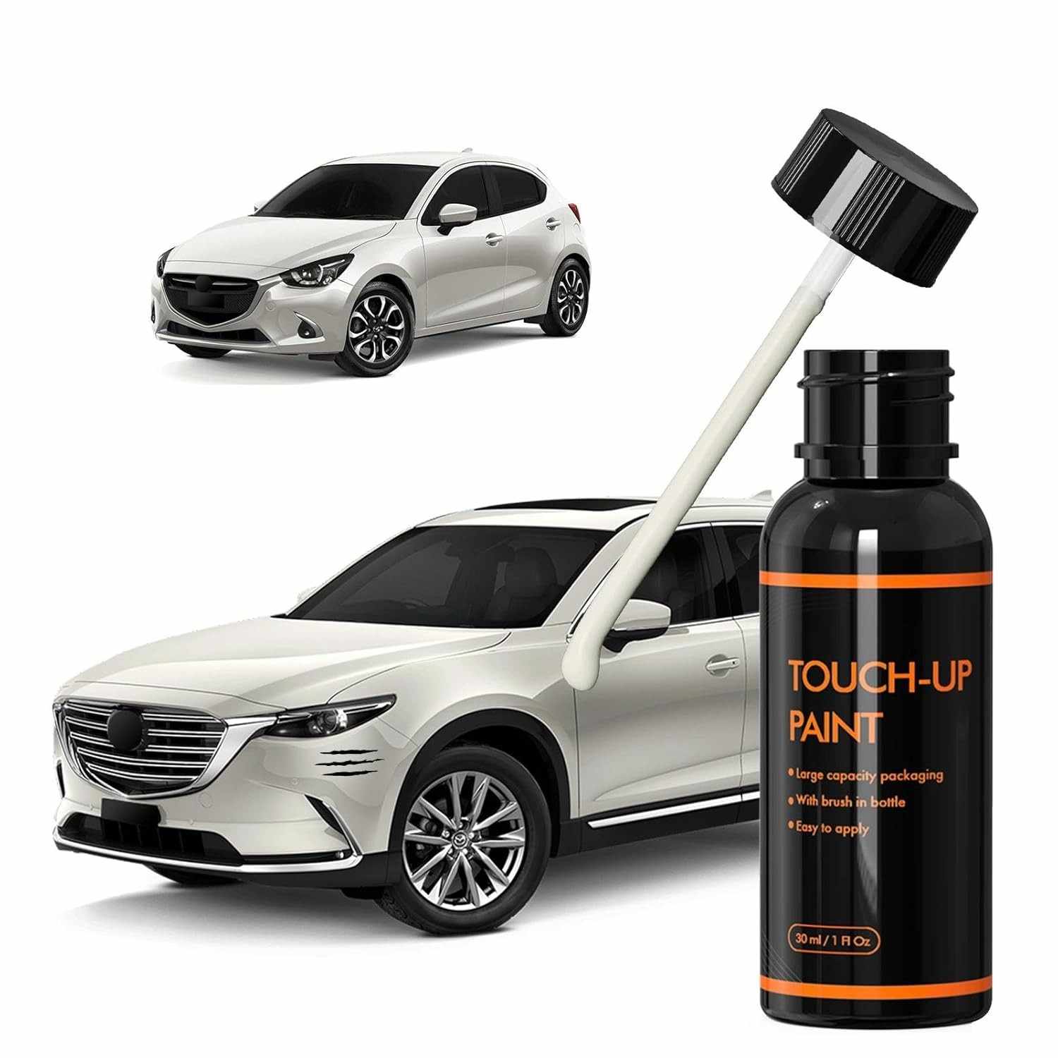 Tinta de Retoque para Carro Mazda Branco Cristal 34K - Reparo Perfeito para Arranhões e Lascas