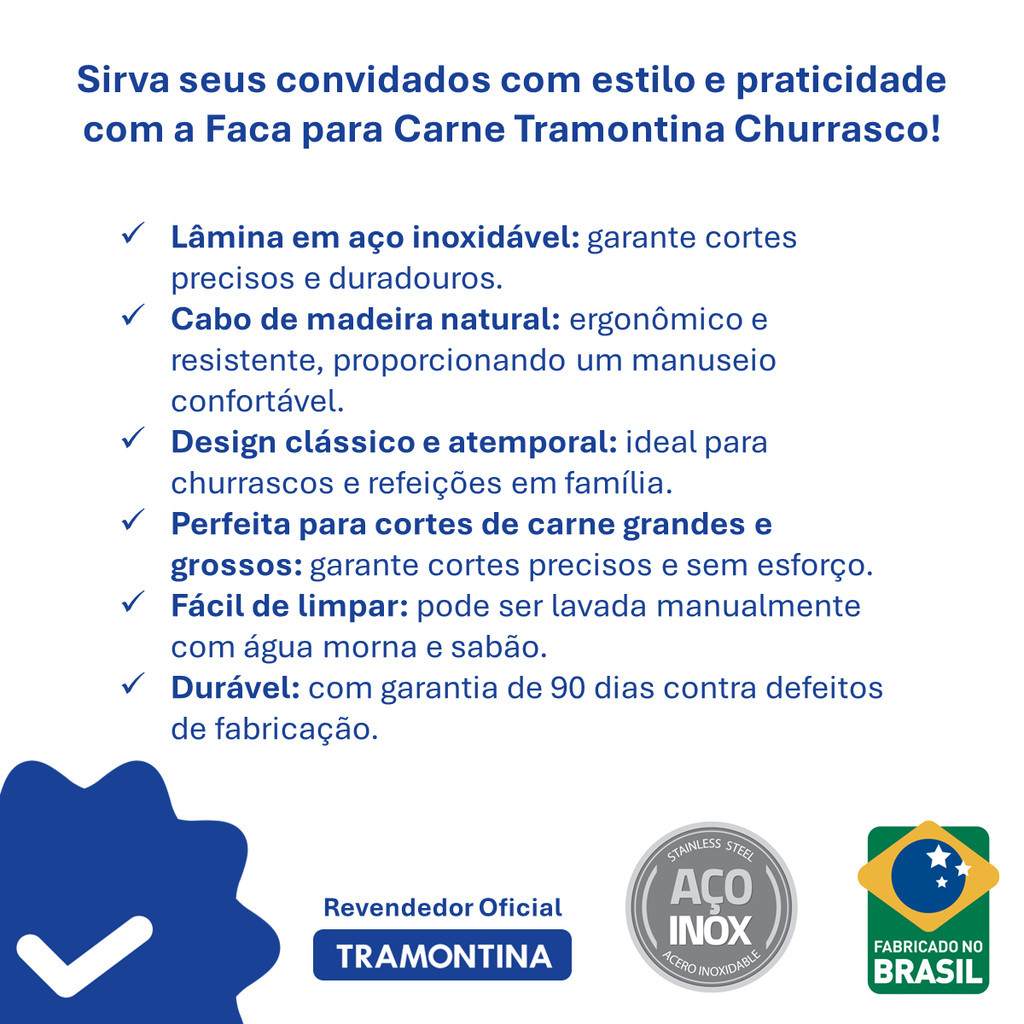 Faca Churrasco Tramontina 8”: Corte Perfeito!
