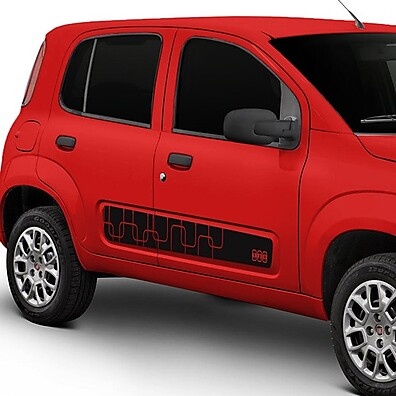 Faixa Lateral e Traseira Fiat Uno Vivace Evo 2012 Preto – Design Perfeito