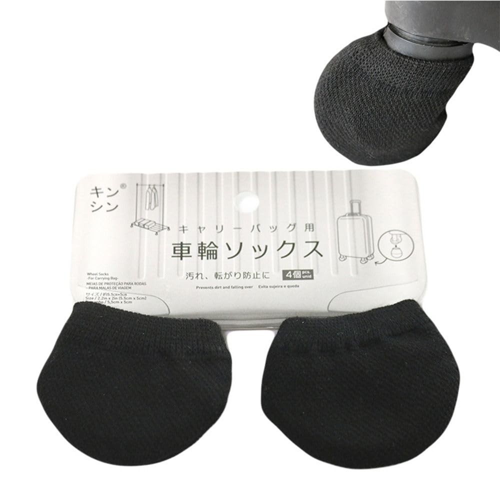 Capas de Roda de Mala Premium: Antiderrapante, Silenciosa e Ajuste Perfeito (Preto)