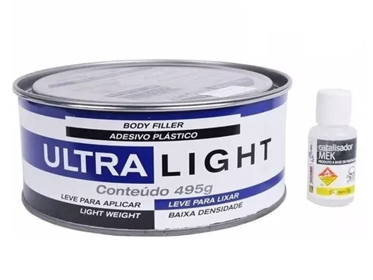 Massa Plástica Ultra Light 495gr: Acabamento Leve e Perfeito para seus Projetos