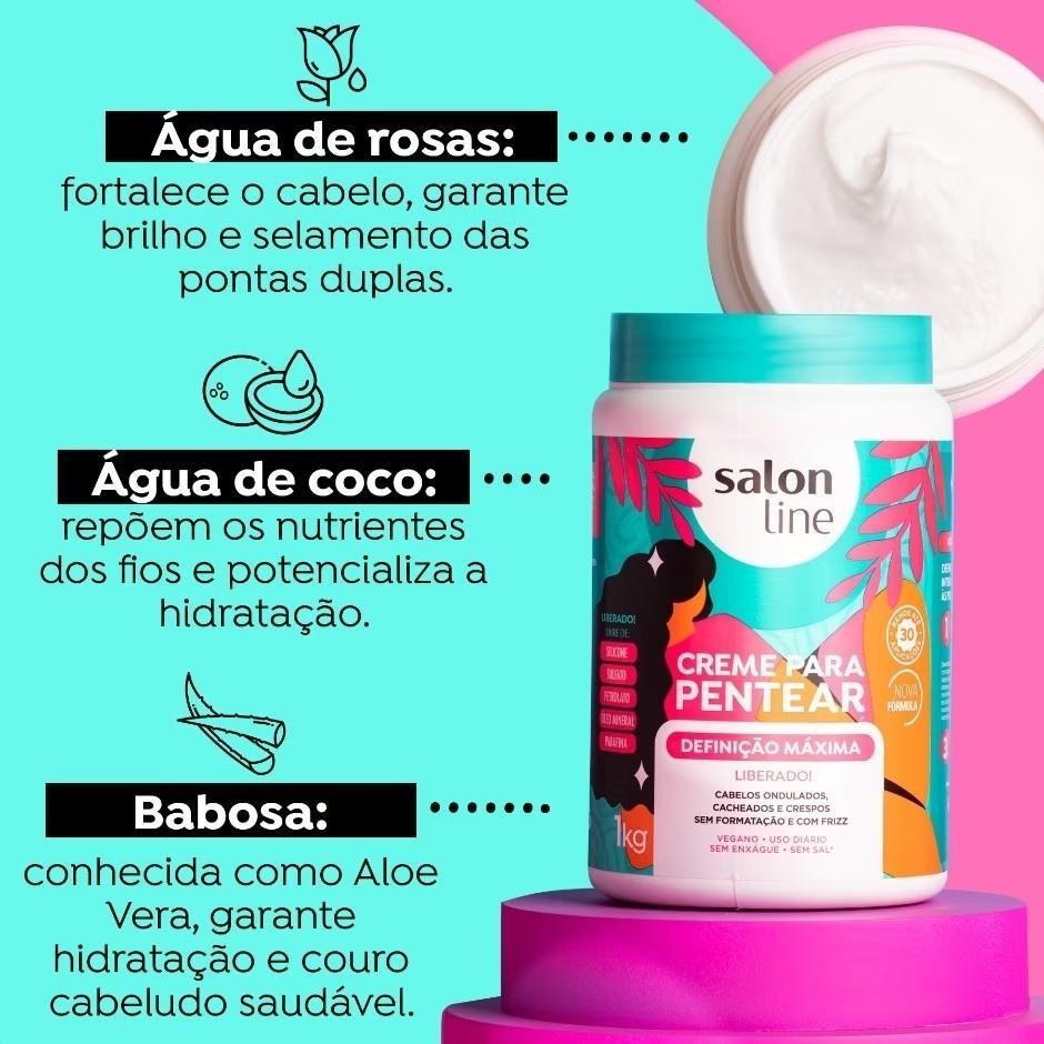 Kit Creme + Gelatina Salon Line para Cachos Perfeitos