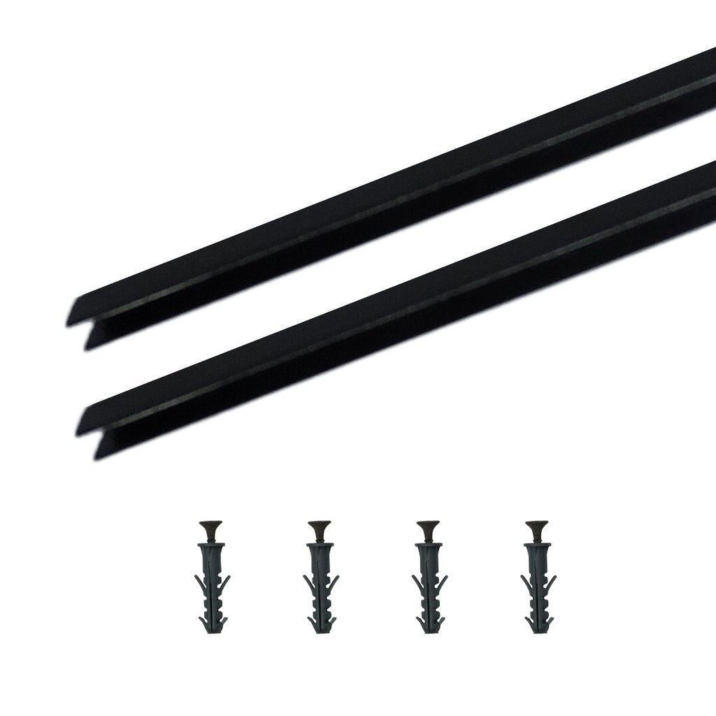 Perfil U para Neon LED 8x12mm Preto 2x1m – Solução Prática e Estilosa