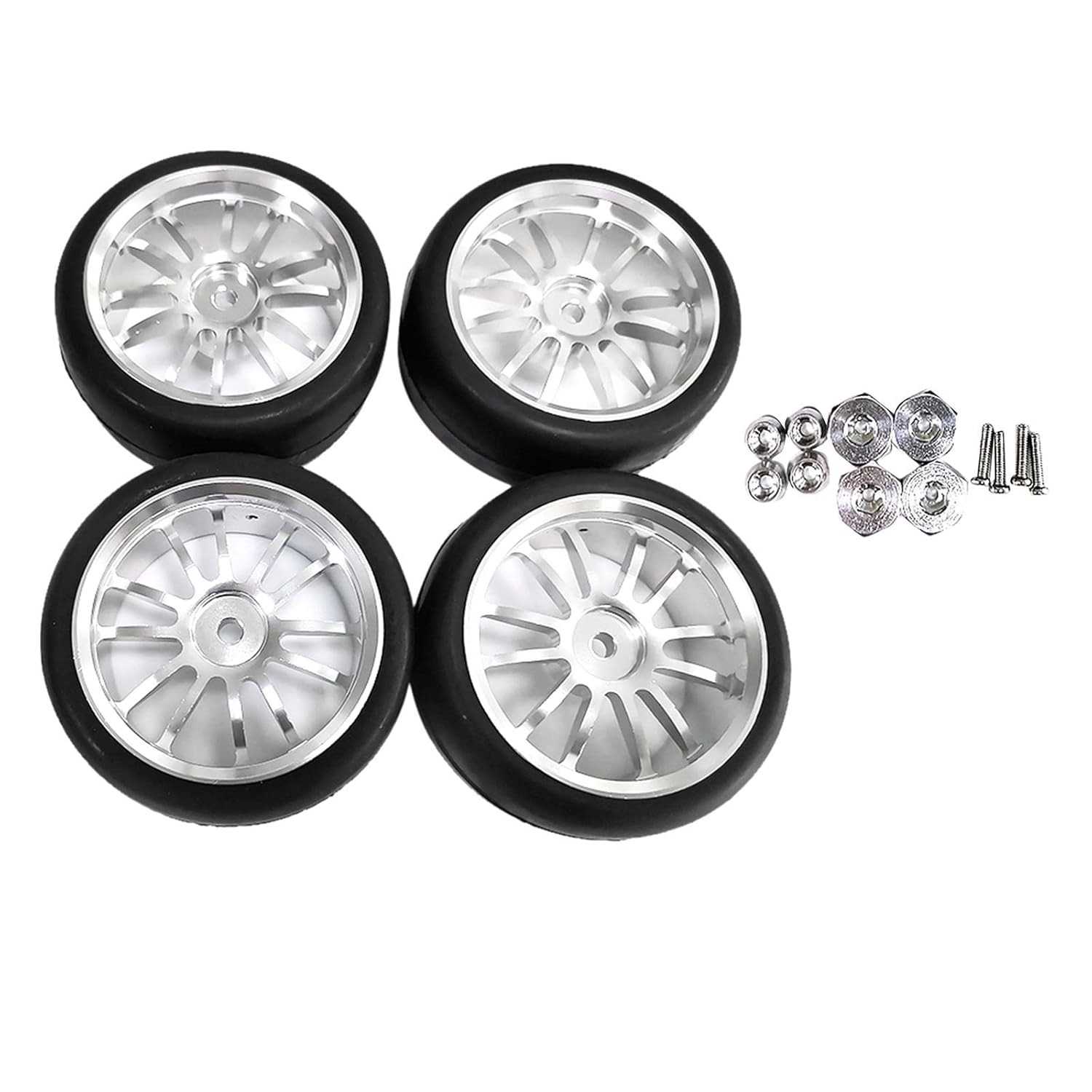 Rodas e Pneus 1/10 Prata: Performance e Durabilidade Superior para seu Carro RC