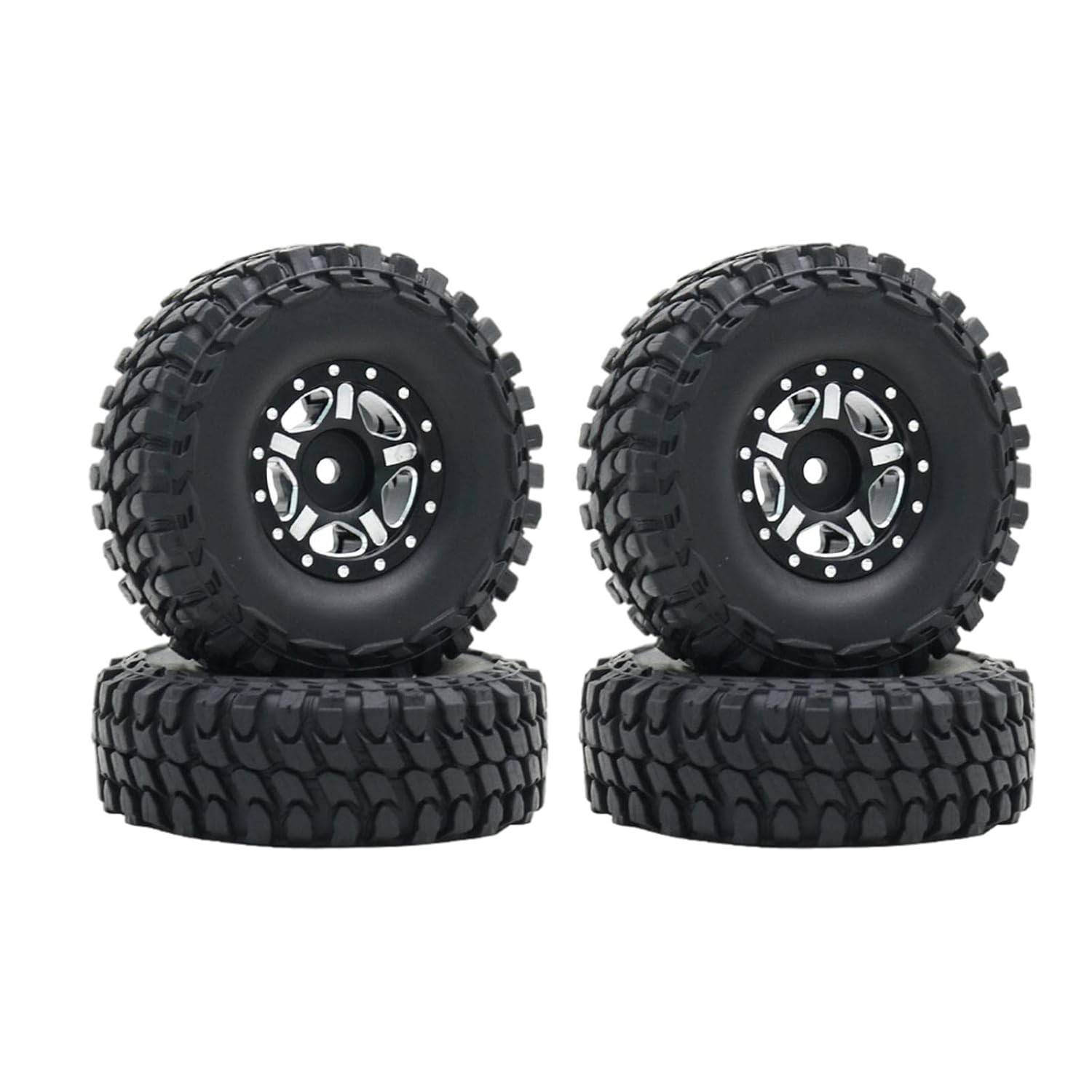 Pneus e Rodas Pretas para Carros RC 1/24 Axi00002: Performance e Durabilidade