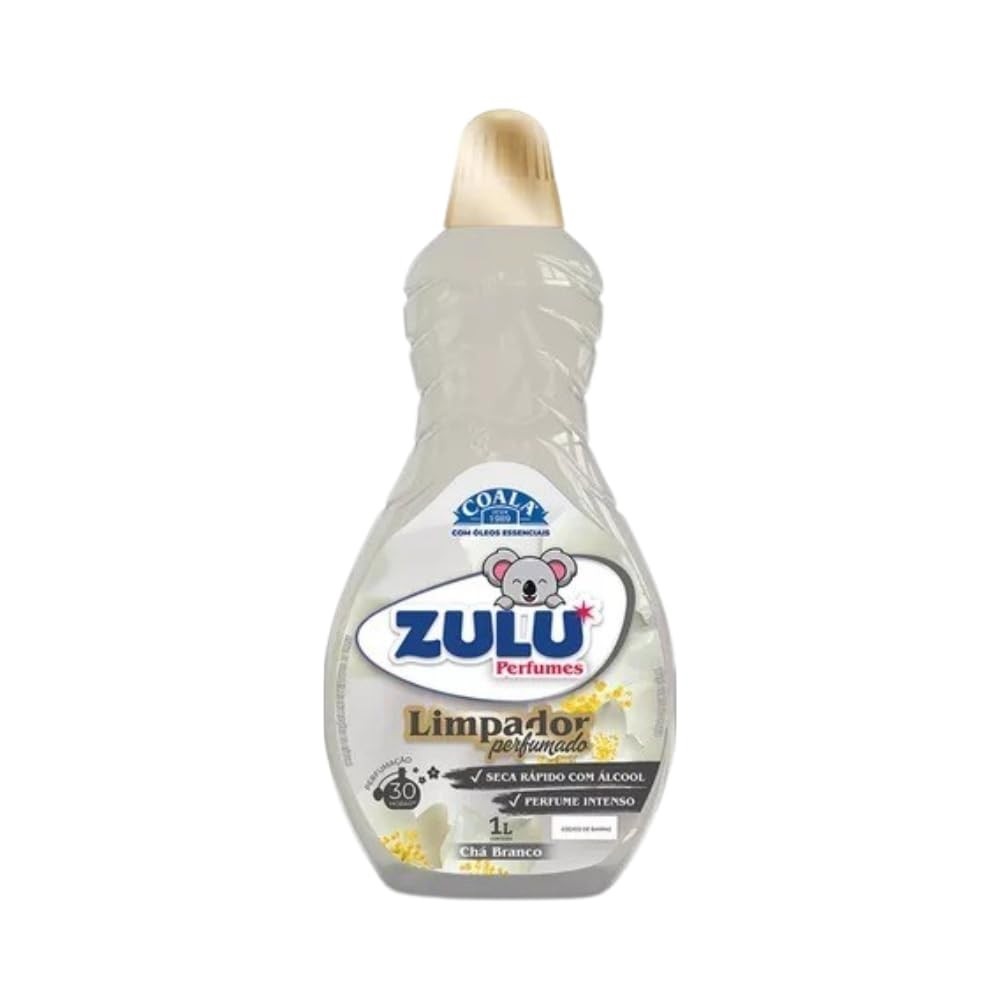 Limpador Perfumado Zulu Chá Branco 1L - Limpeza Eficiente com Fragrância Sofisticada