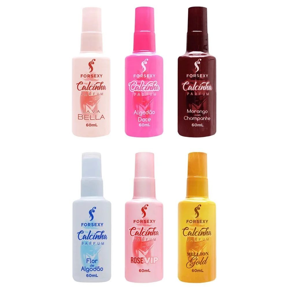 Perfume de Calcinha Aromas Variados 60 ML – Aroma Intenso para Lingerie
