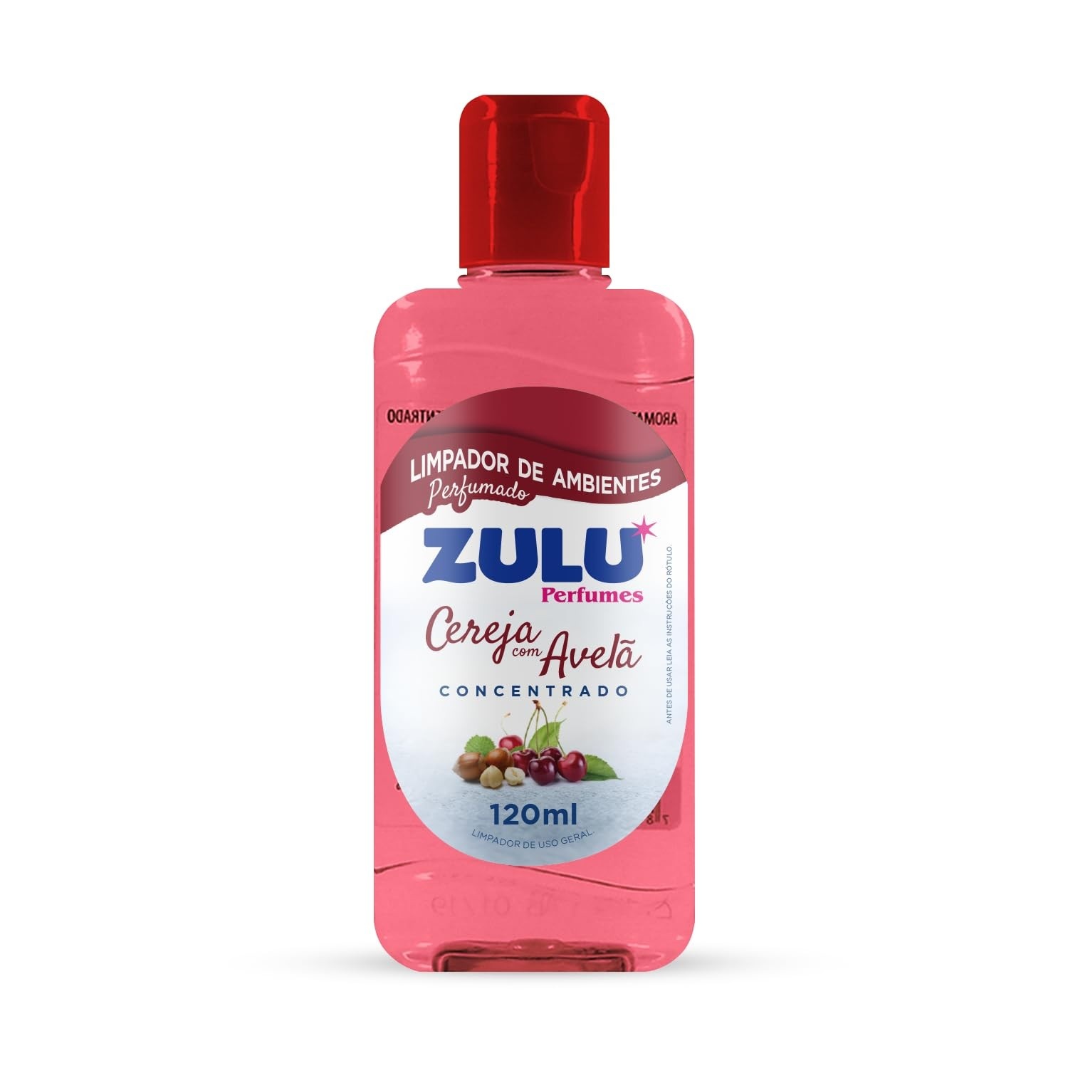 Zulu Perfumes Limpador Concentrado 120ml - Cereja & Avelã | Limpeza Perfumada e Duradoura
