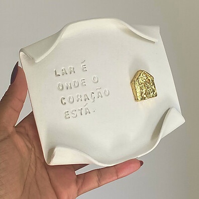 Pergaminho Decorativo 'Lar é onde o coração está'