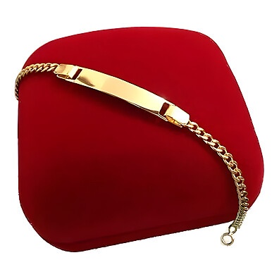 Pulseira Infantil Banho Ouro 18k com Gravação Personalizada
