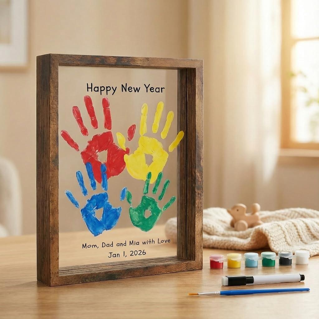 Kit de Impressão Manual Familiar - Estampas Personalizadas em Tecidos e Papel (Marrom)