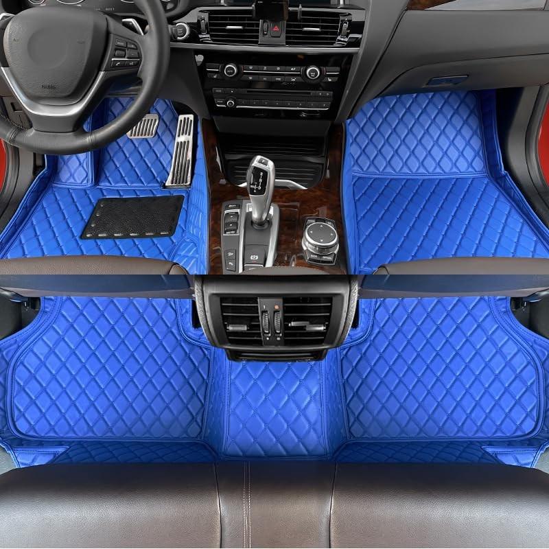 Tapetes de Couro Personalizados GREATROAD para Honda Civic 2012-2016: Proteção Total e Estilo Azul