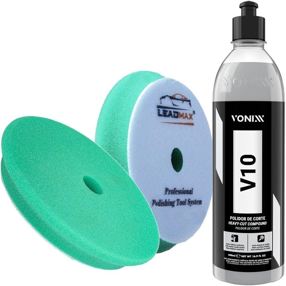 Kit V10 500ml Vonixx Boina Espuma Corte Pesado 5 Polegada LeadMax